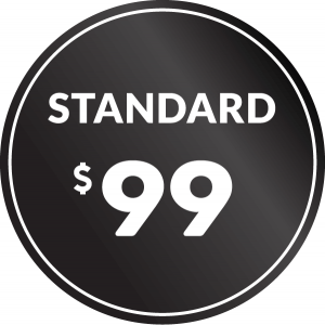 Services 35 black badge with price of $99 for standard air conditioning cleaning